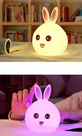 Детский ночник Кролик Rabbit LED Sleep Lamp - силиконовый ночник