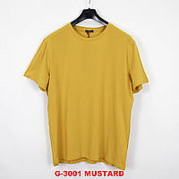 Футболка чоловіча NOVEL G-3001 MUSTARD 95% бавовна 5% еластан 6XL(Р)