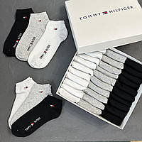 Мужские носки Tommy Hilfiger набор 30 пар 41-45 серые, белые, черные, Комплект мужских носков