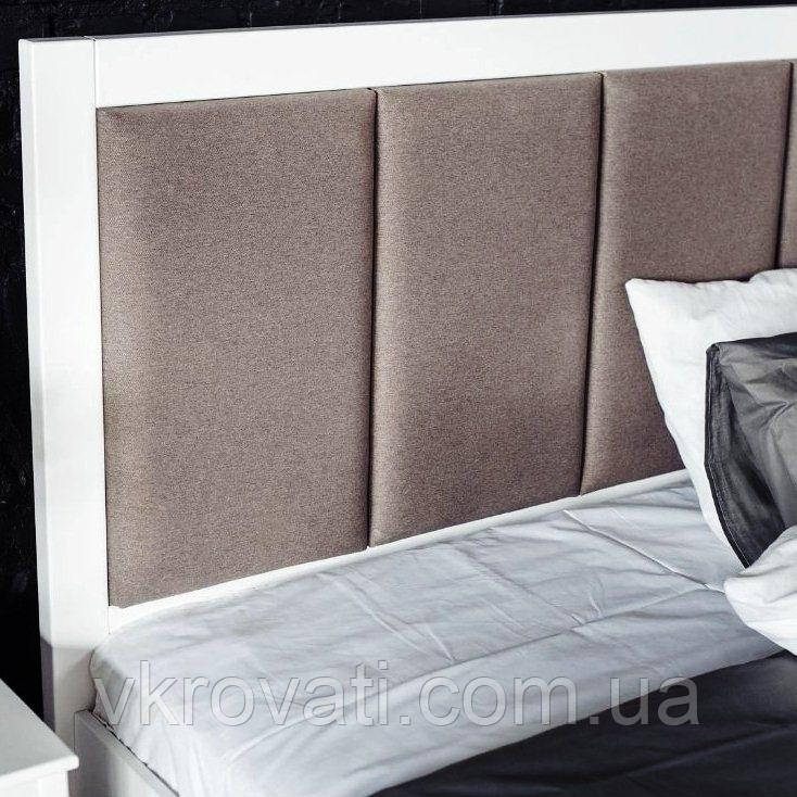 Деревянная кровать с мягким изголовьем Стефани - фото 2 - id-p1859943036