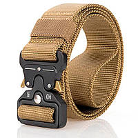 Ремень мужской 125 см, Песок Tactical Belt / Тактический армейский ремень с пряжкой Cobra