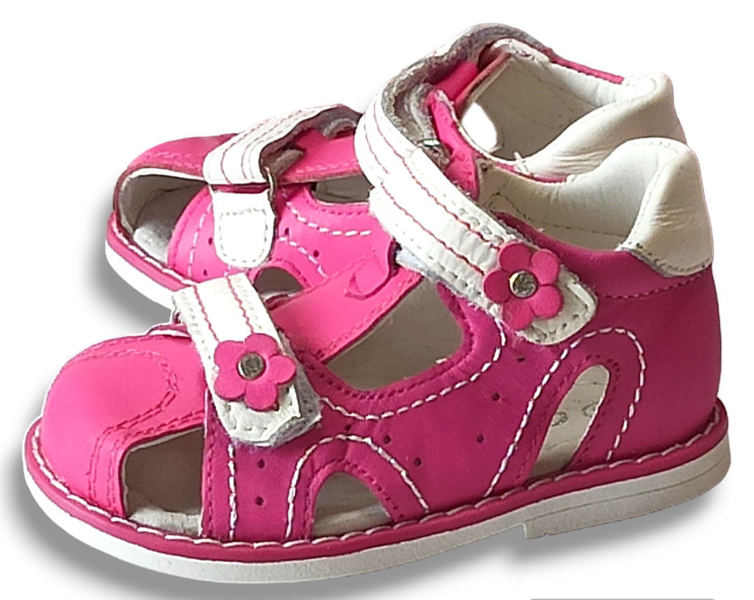 Ортопедичні босоніжки сандалі літнє взуття для дівчинки 273 малинові Clibee р.22