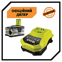 Аккумулятор+зарядное устройство Ryobi RBC18L50 (18 В, 5 А/ч) Топ 3776563