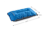 Самонадувна подушка для подорожей Naturehike Blue, надувна подушка для сну з чохлом, фото 6
