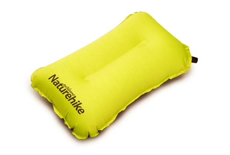 Самонадувна подушка для подорожей Naturehike Yellow, надувна подушка для сну з чохлом, фото 1