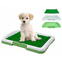 Туалет лоток для собак Puppy Potty Pad з ґратами та травою Зелений
