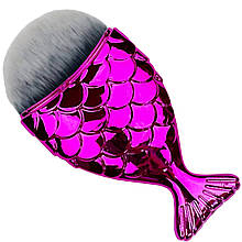 Манікюрна щітка з ручкою для змітки манікюрного опилу "Рибка" Рожевий