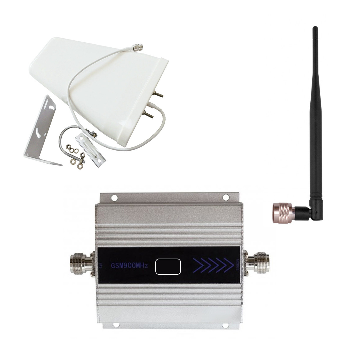 Комплект GSM Репітер 1800 МГц Aspor + Антена для репітера зовнішня 2G/3G/4G 800-2700МГц 10 дБ