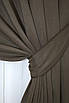 Комплект (2шт. 1,5х2,7м.) готових штор, із тканини "Ibiza". Колір молочний шоколад. Код 1199ш 33-0035, фото 4