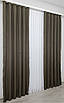 Комплект (2шт. 1,5х2,7м.) готових штор, із тканини "Ibiza". Колір молочний шоколад. Код 1199ш 33-0035, фото 5