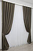 Комплект (2шт. 1,5х2,7м.) готових штор, із тканини "Ibiza". Колір молочний шоколад. Код 1199ш 33-0035, фото 3