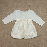 Плаття для дівчинки Фея Бетіс інтерлок-атлас 56 колір білий