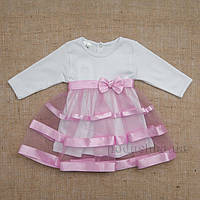 Платье нарядное для девочки Маленькая леди Бетис интерлок 80 цвет малиновый