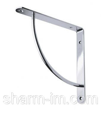 Консоль опукла 220х220 мм Хром