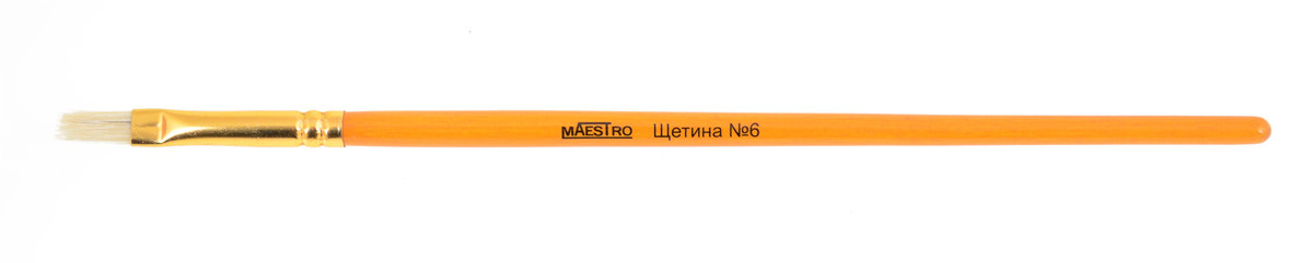 Пензлик худож. "Maestro" щетина, плоска № 6, фото 1