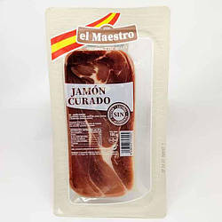 Іспанський хамон нарізка Jamon Curado el Maestro 100 грам