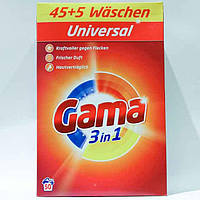 Порошок Gama Universal универсальный стиральный бесфосфатный 50 стирок 3,25 кг Испания