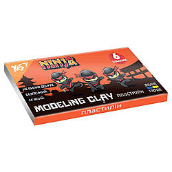 Пластилін YES Ninja 6 кольорів 120 г