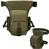 Тактическая сумка на бедро 5л Олива / Набедренная сумка на ногу / Армейская сумка на пояс