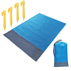 Килимок для пляжу складаний 200 x 140 см / Підстилка для пляжу водонепроникна / Пляжне покривало