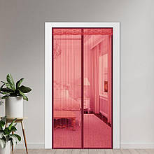 Дверна антимоскітна сітка-штора Magic Mesh на магнітах від комарів 210х100, Бордо