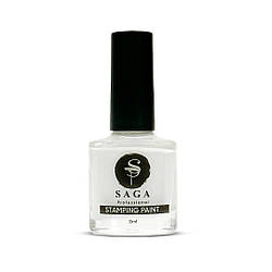 Лак-фарба для стемпінгу Saga Professional Stamping Paint , білий, 8 мл