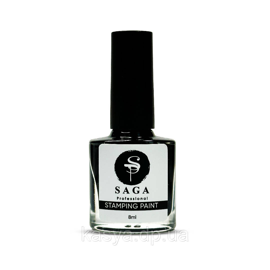 Лак-фарба для стемпінгу Saga Professional Stamping Paint 01, чорний, 8 мл
