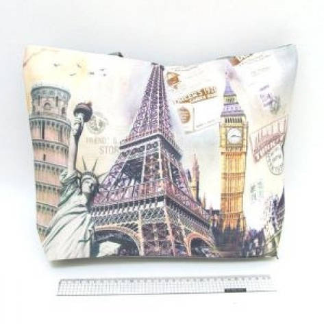 Сумка пляжна 0396 DSCN Міста 43*32*9см, фото 1