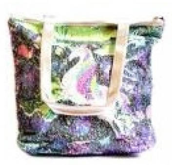 Сумка міська 13658 Фламінго/Єдиноріг двосторонні паєтки 38*36*10см, фото 1