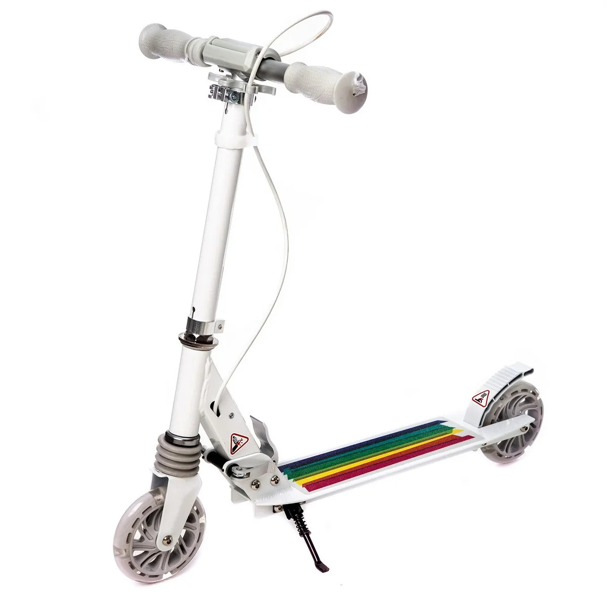 Самокат двоколісний складаний Urban Scooter 120, ручне гальмо, колеса 120 мм, Білий