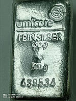 Срібний злиток500 грам (Umicore)