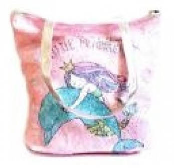 Сумка міська 13652 Дельфін і русалка двосторонні паєтки 38*36*10см, фото 1