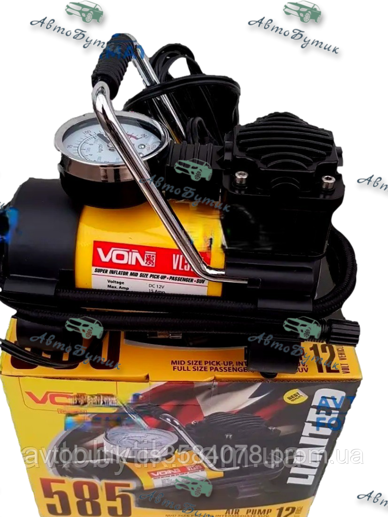 Компрессор автомобильный VOIN 15 Amp, 40л (от прикуривателя), фото 1