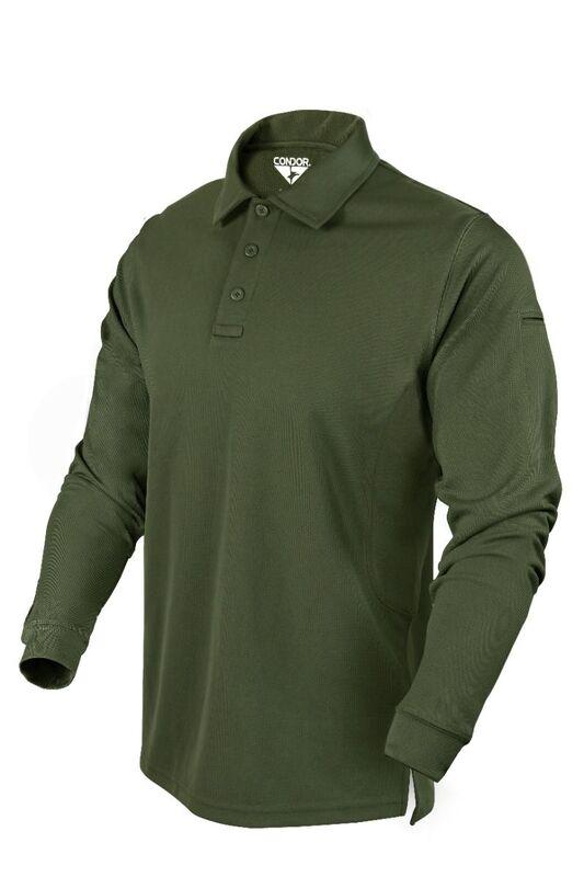 Тактичне поло на довгий рукав Condor Performance Long Sleeve Tactical Polo 101120 Large, Олива (Olive)