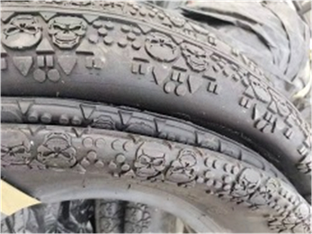 Покрышка с камерой 29 x 4.8 на велосипед "Fatbike", "ЧЕРЕП", фото 1