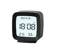 Часы настольные с функциями термометр-гигрометр Youpin Qingping Alarm Clock Черные