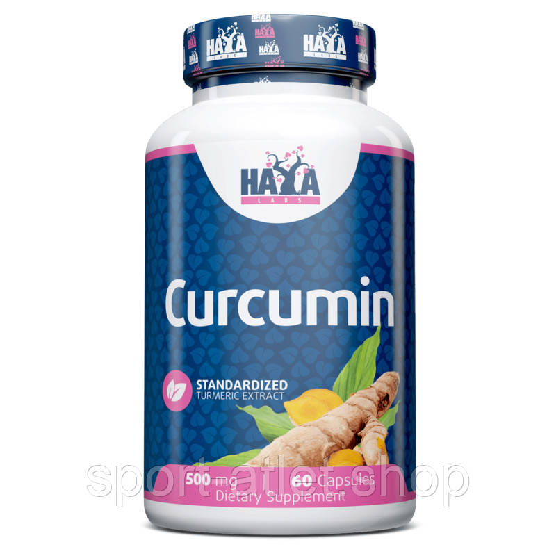 Натуральна добавка Haya Labs Curcumin 500 mg, 60 капсул