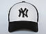 Кепка New York Yankees із сіткою Чорна з білим, фото 3