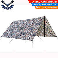 Походный туристический тент Tent 3 x 5 camo облегченный кемпинговый тент с петлями +набор шнуров-растяжек