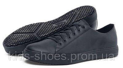 Підліткові шкіряні чорні кросівки туфлі shoes for crews - фото 1 - id-p1860119179