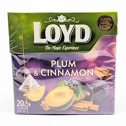 Чай LOYD Plum Cinnamon слива і кориця 20 пірамідок