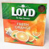 Чай LOYD Fresh Orange с цедрой апельсина 20 пирамидок, Чаи и чайные смеси