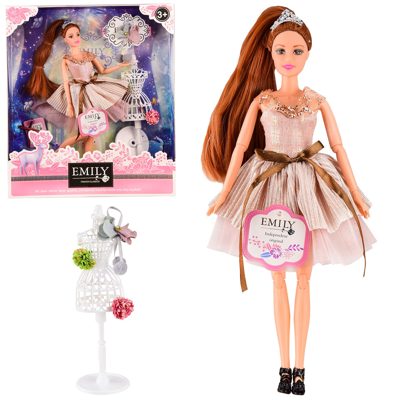 Лялька  "Emily" арт. QJ087B (48шт/2) з аксес,  короб. 25,8*6,5*32,5 см