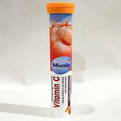 Вітаміни розчинні шипучі Mivolis Vitamin C - 20 таблеток, Вітаміни та харчові добавки