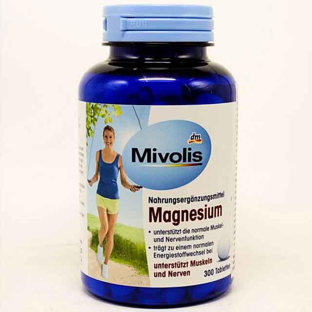 Магній в таблетках біологічно активна добавка Mivolis magnesium 300шт Німеччина, Вітаміни та харчові добавки