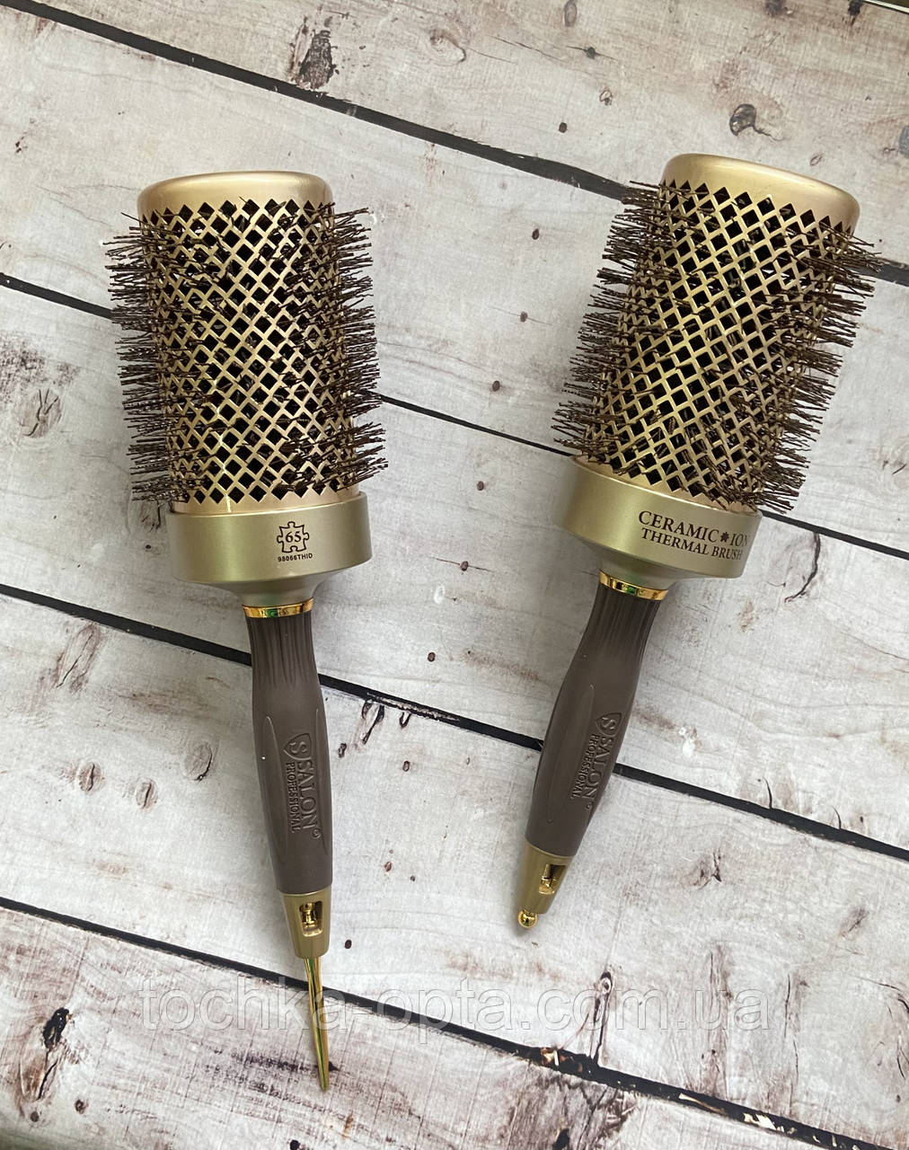 БРАШИНД для волосся керамічний SALON ION Gold 65