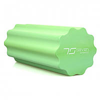 Массажный ролик 7sports профилированный yoga roller eva ro3-45 зеленый 45*15см