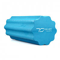 Массажный ролик 7sports профилированный yoga roller eva ro3-45 синий 45*15см