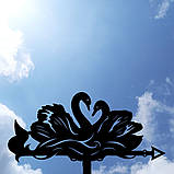 Флюгер Лебеді, флюгер на дах з металу 2 мм., фото 10