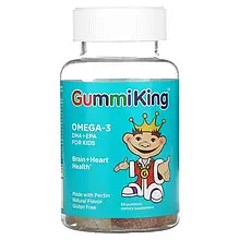 GummiKing Омега-3 ДГК + ЕПК для дітей полуниця апельсин і лимон 60 жувальних цукерок